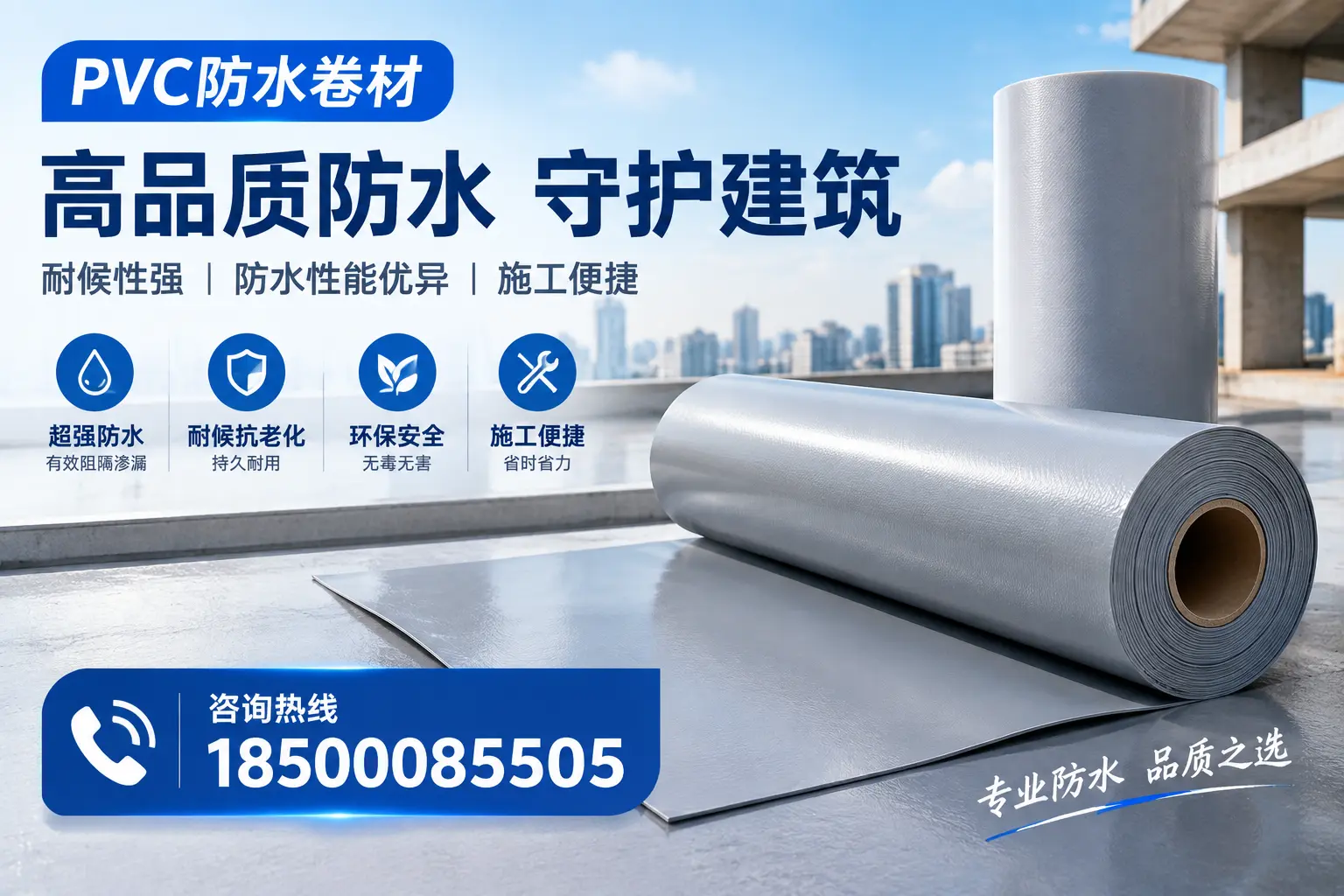 PVC防水卷材的防水效果评测，适合玉树的科学依据